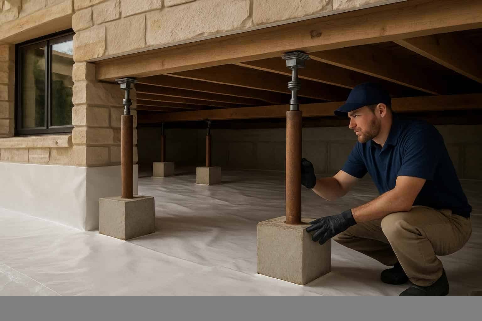 Foundation Repair Pier Beam Contractor In Burnet TX Crawl Space Repair Service in Burnet TX