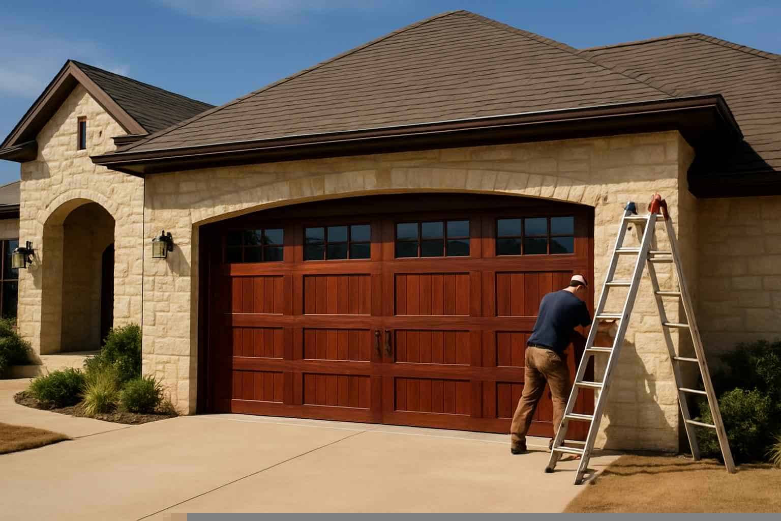 custom garage door installation in pontotoc