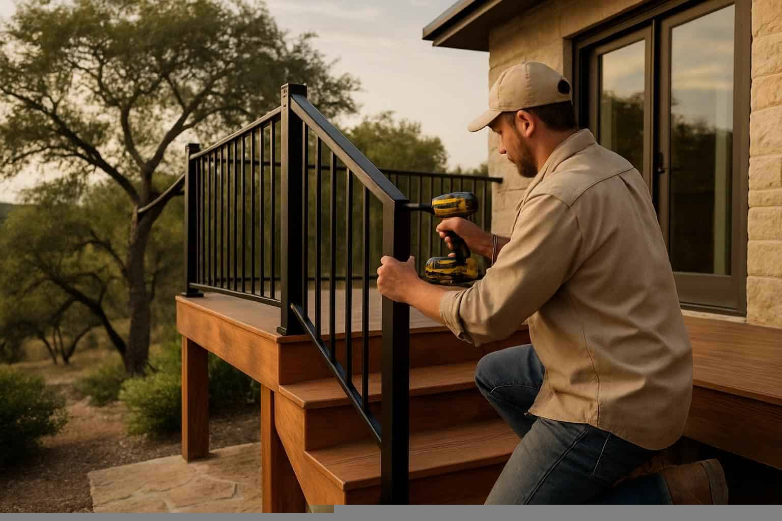 Deck Construction Contractor In Fischer TX Deck Stair Railing Installer in Fischer TX