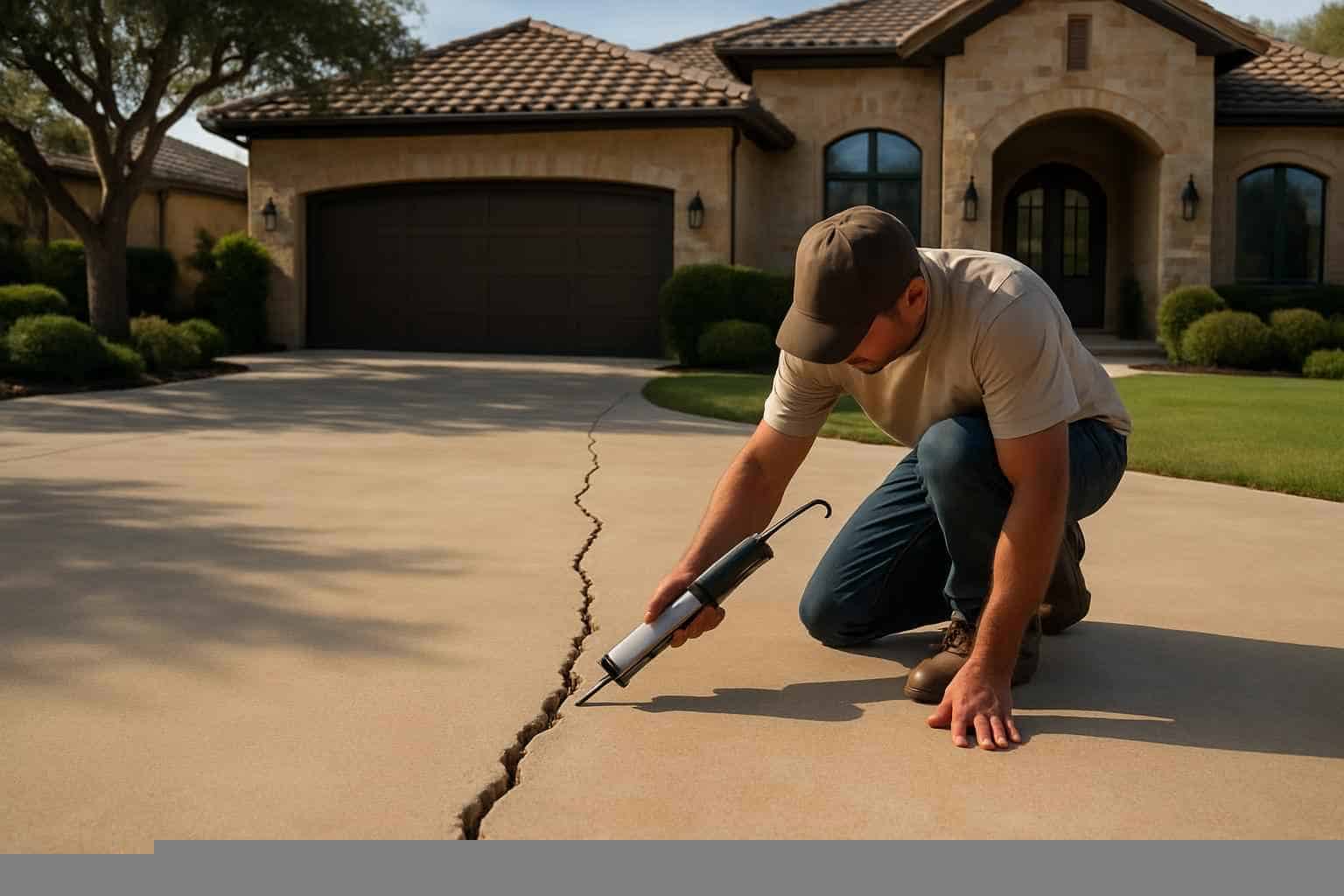 Driveway Crack Repair Service in Marble Falls TX