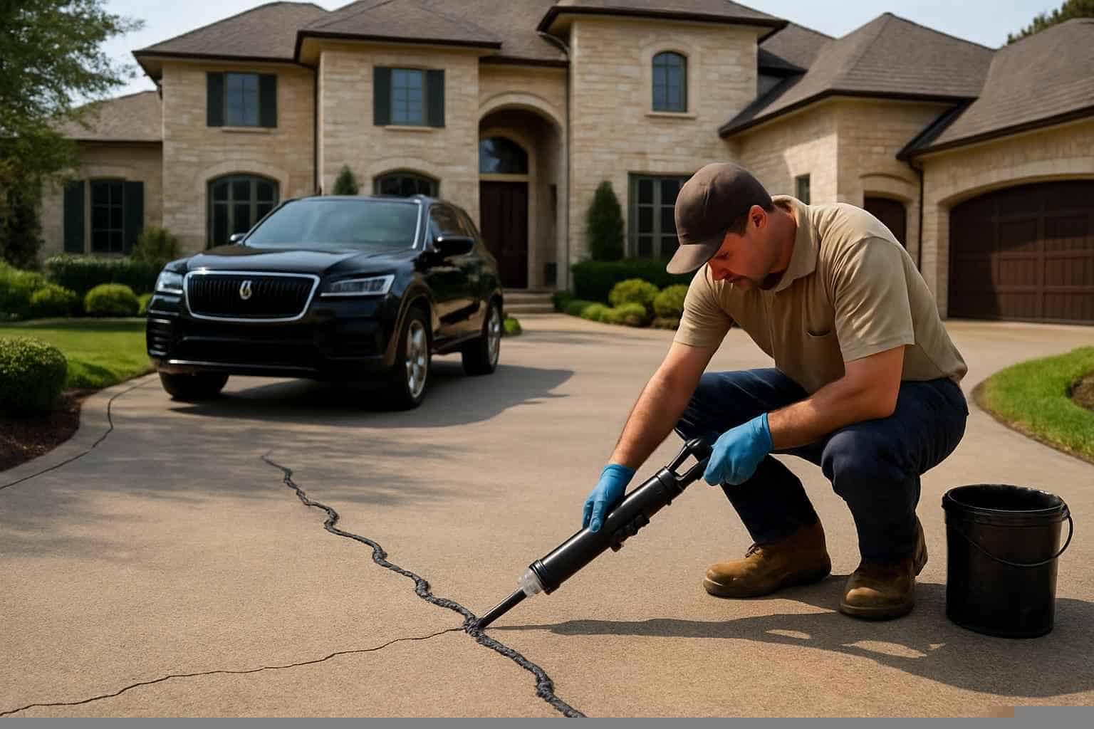 Concrete Repair Contractor In Pontotoc TX driveway crack repair service in pontotoc