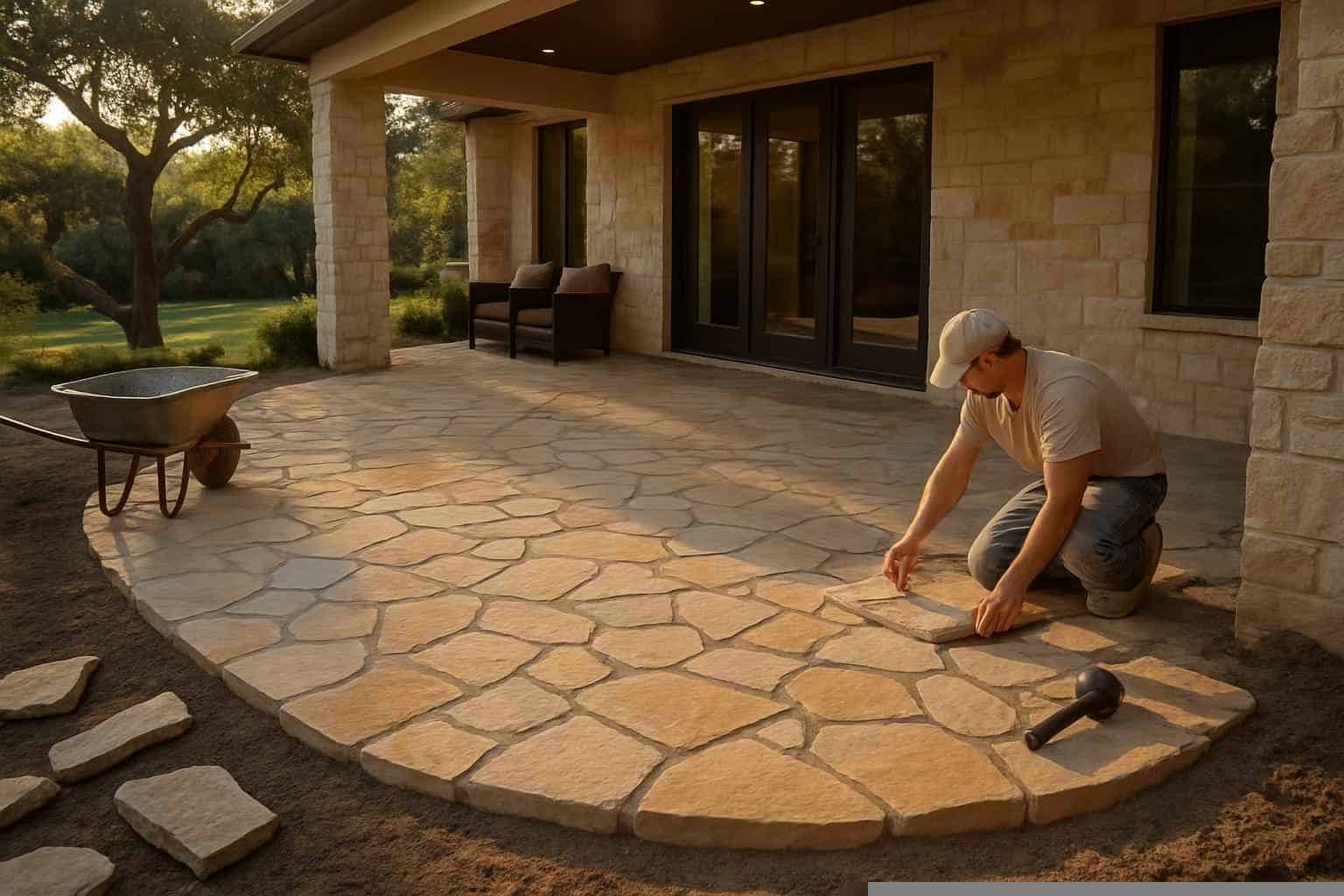 Flagstone Patio Installer in Burnet TX