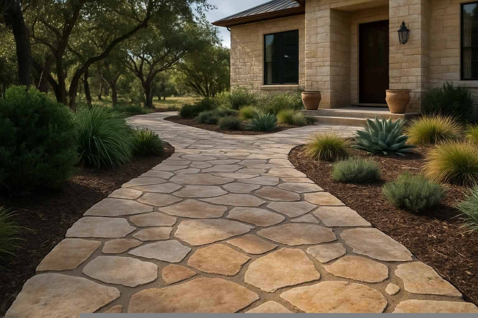 Flagstone Walkway Installer in Fischer TX