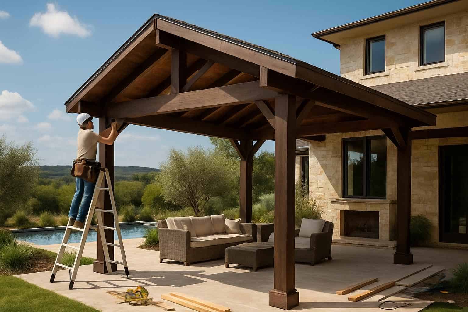 Patio Cover Installation Contractor In Fischer TX Freestanding Patio Cover Contractor in Fischer TX
