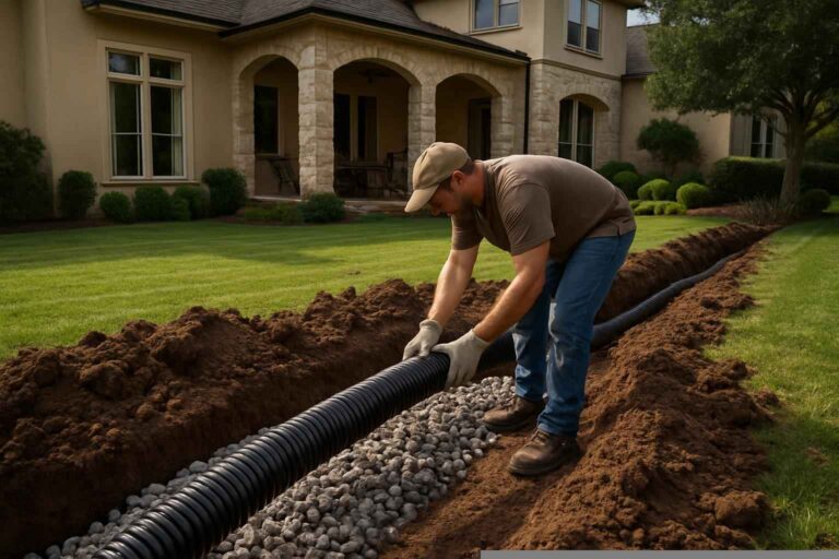 Drainage Solutions Contractor In Fischer TX french drain installation contractor in fischer tx