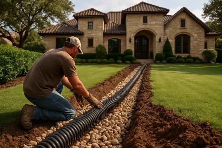 Drainage Solutions Contractor In Marble Falls TX french drain installation contractor in marble falls tx