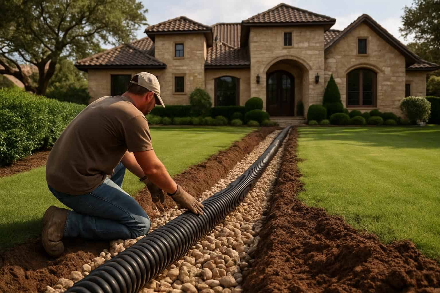 French Drain Installation Contractor in Marble Falls TX