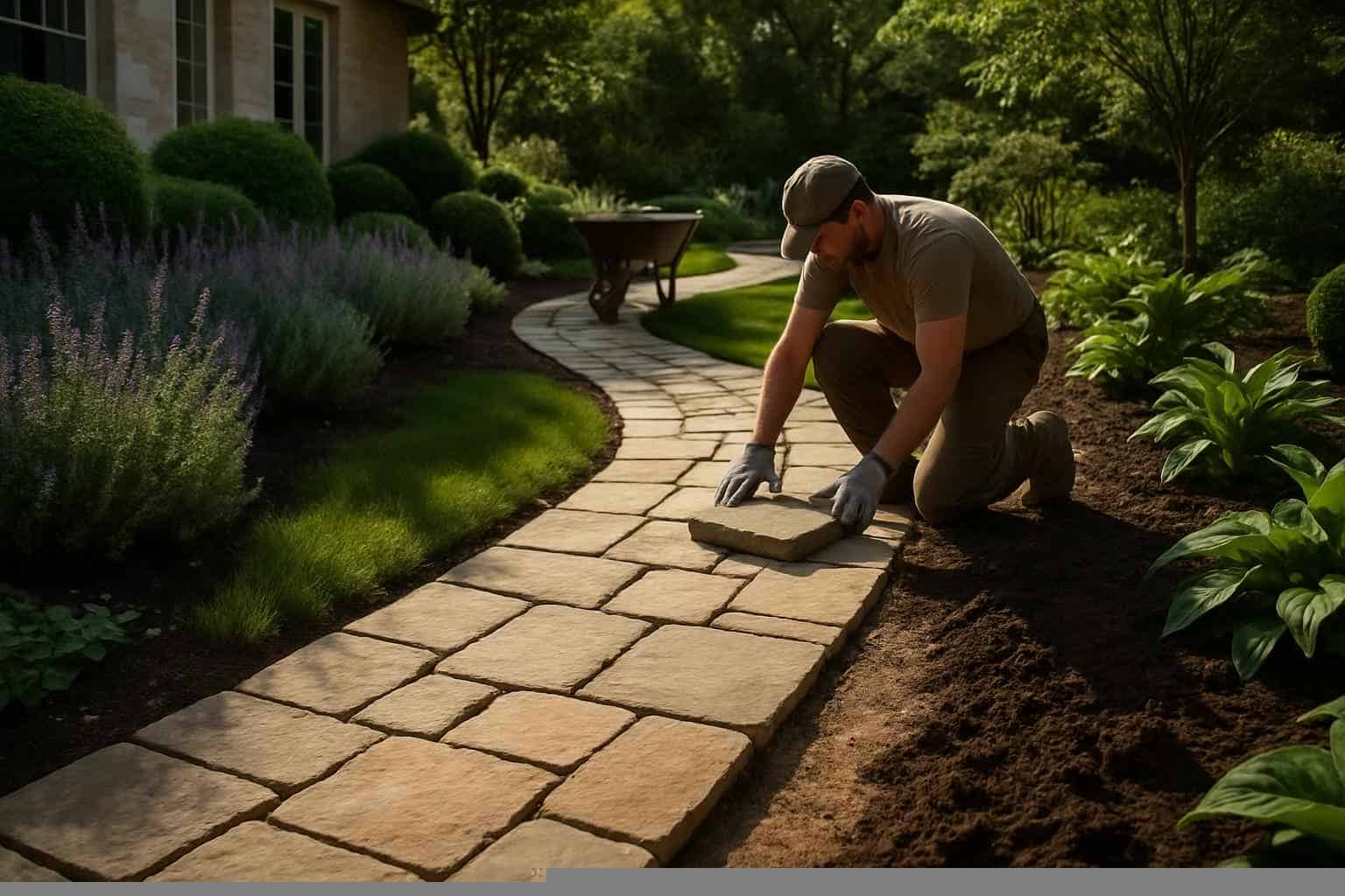 Path Walkway Contractor In Burnet TX Garden Path Installation Service in Burnet TX