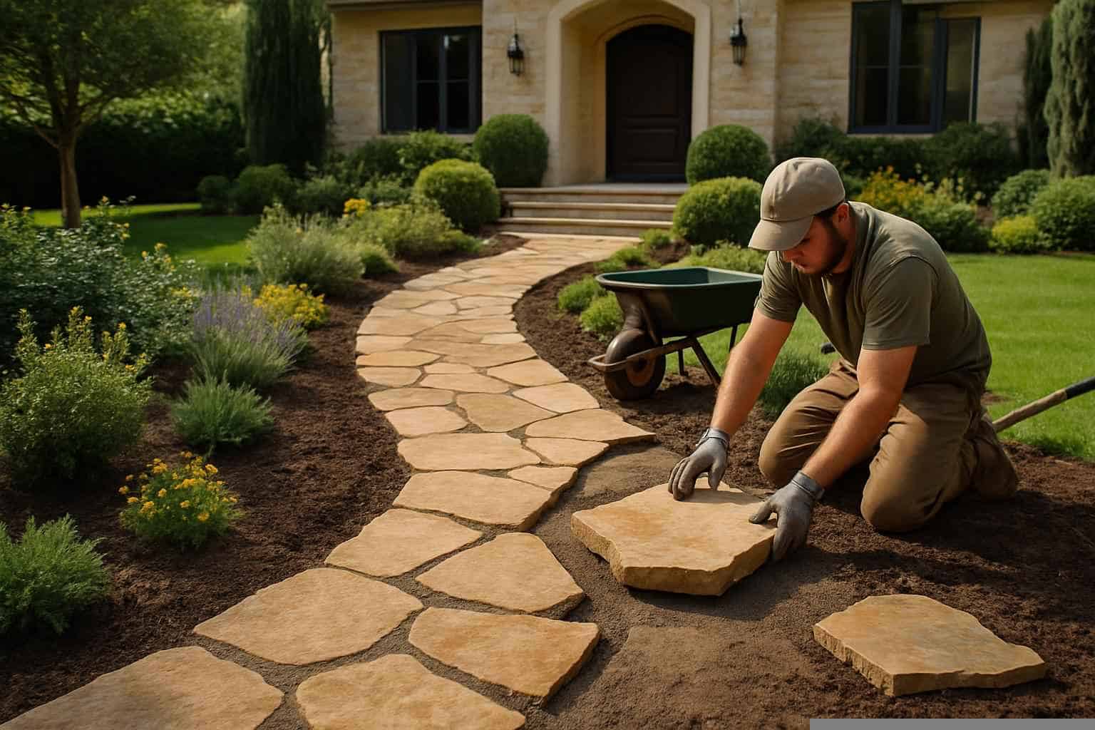 Path Walkway Contractor In Marble Falls TX Garden Path Installation Service in Marble Falls TX