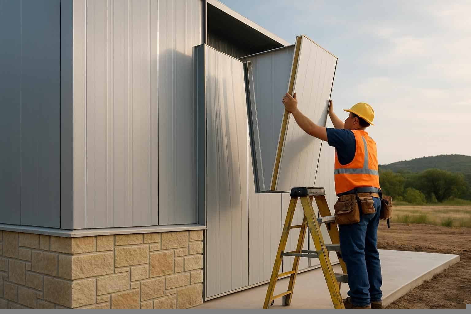 Metal Building Construction Contractor In Marble Falls TX Insulated Metal Panel Installer in Marble Falls TX
