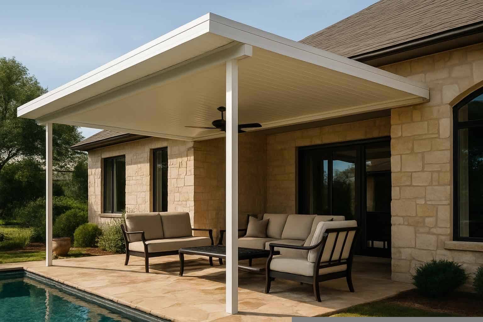 Insulated Patio Cover Installation In Marble Falls TX