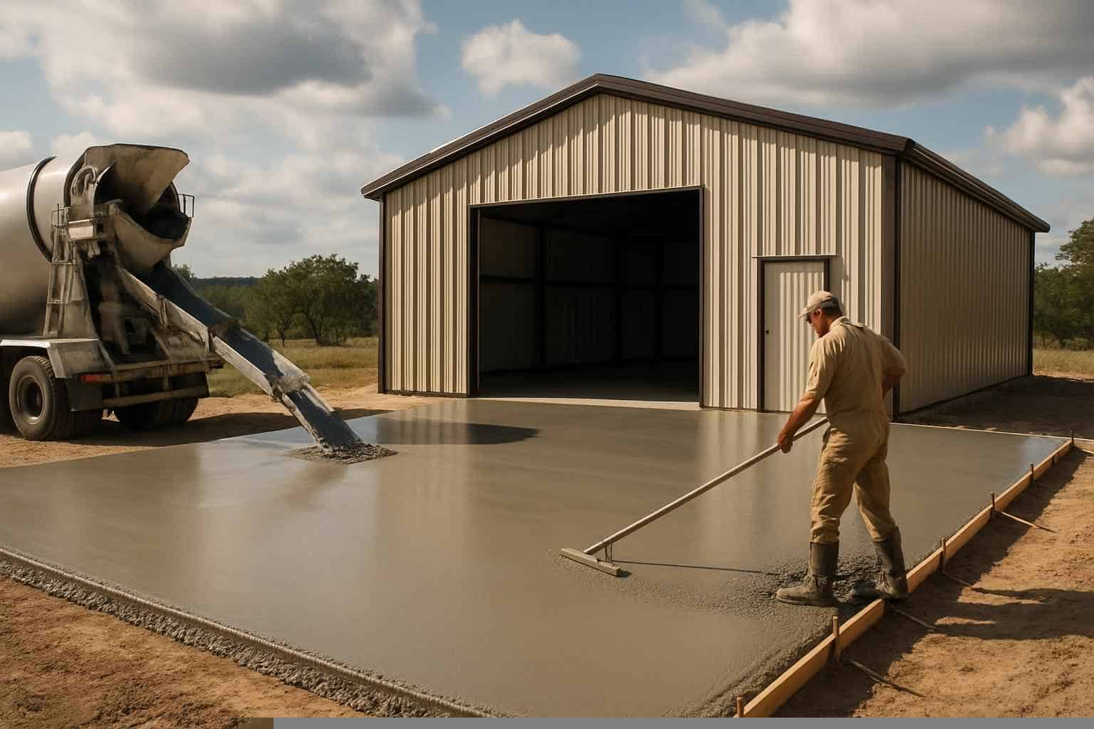 Metal Building Slab Contractor in Burnet TX