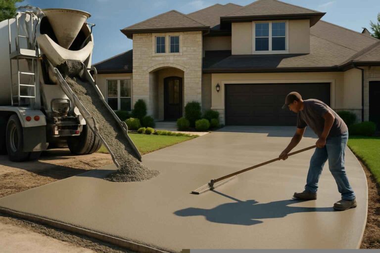 new driveway pour service in burnet tx