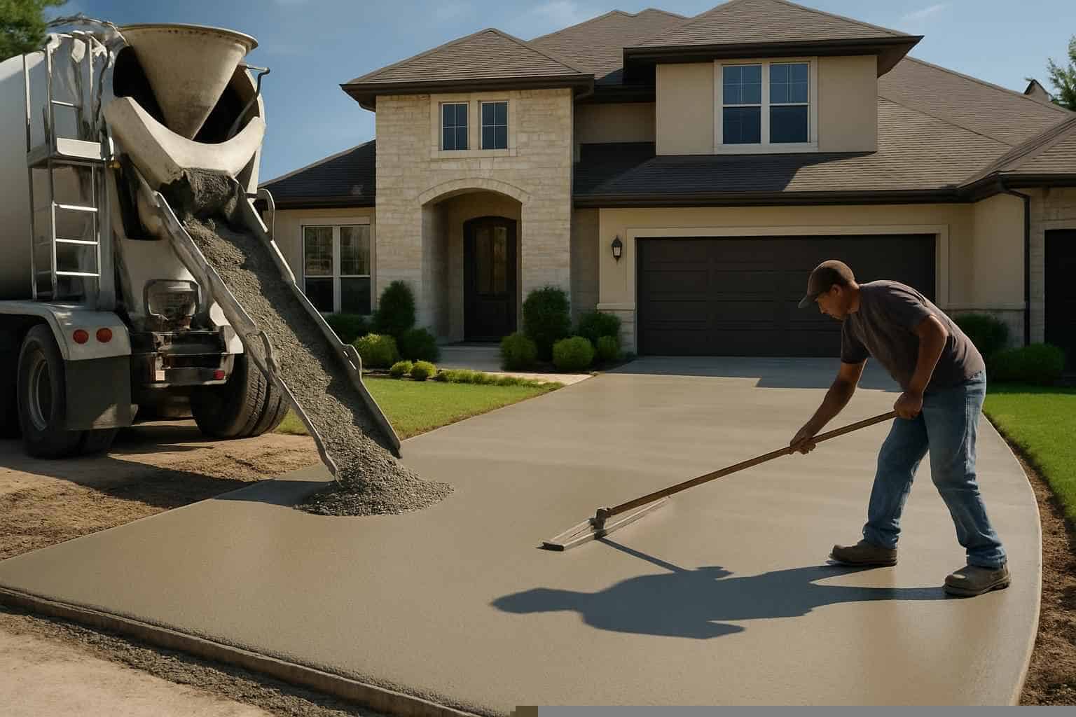 New Driveway Pour Service in Burnet TX