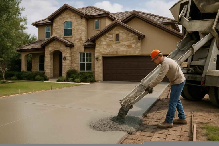 new driveway pour service in fischer tx