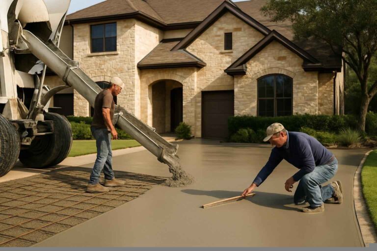 new driveway pour service in marble falls tx