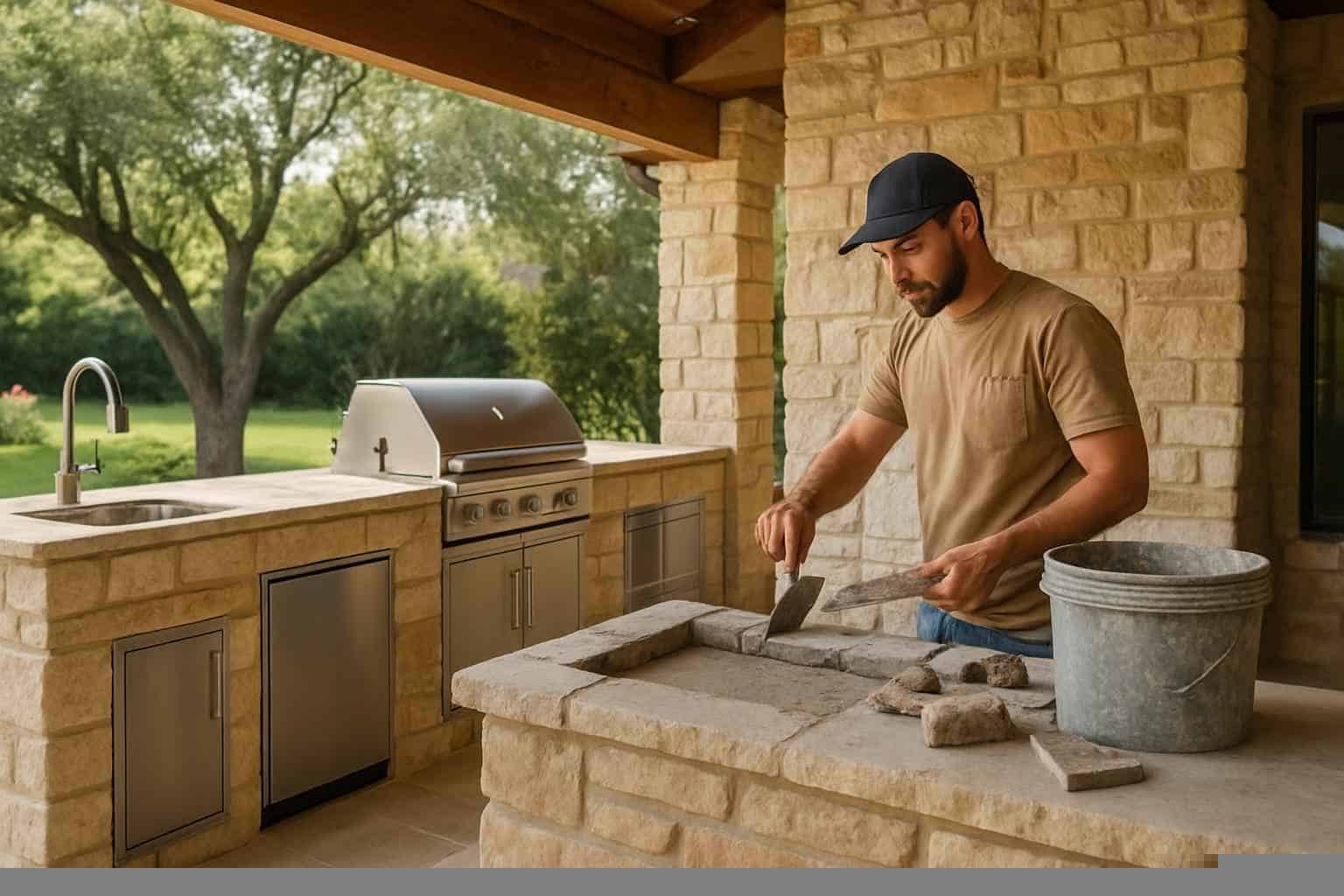 Masonry Contractor In Burnet TX Outdoor Kitchen Masonry Contractor in Burnet TX