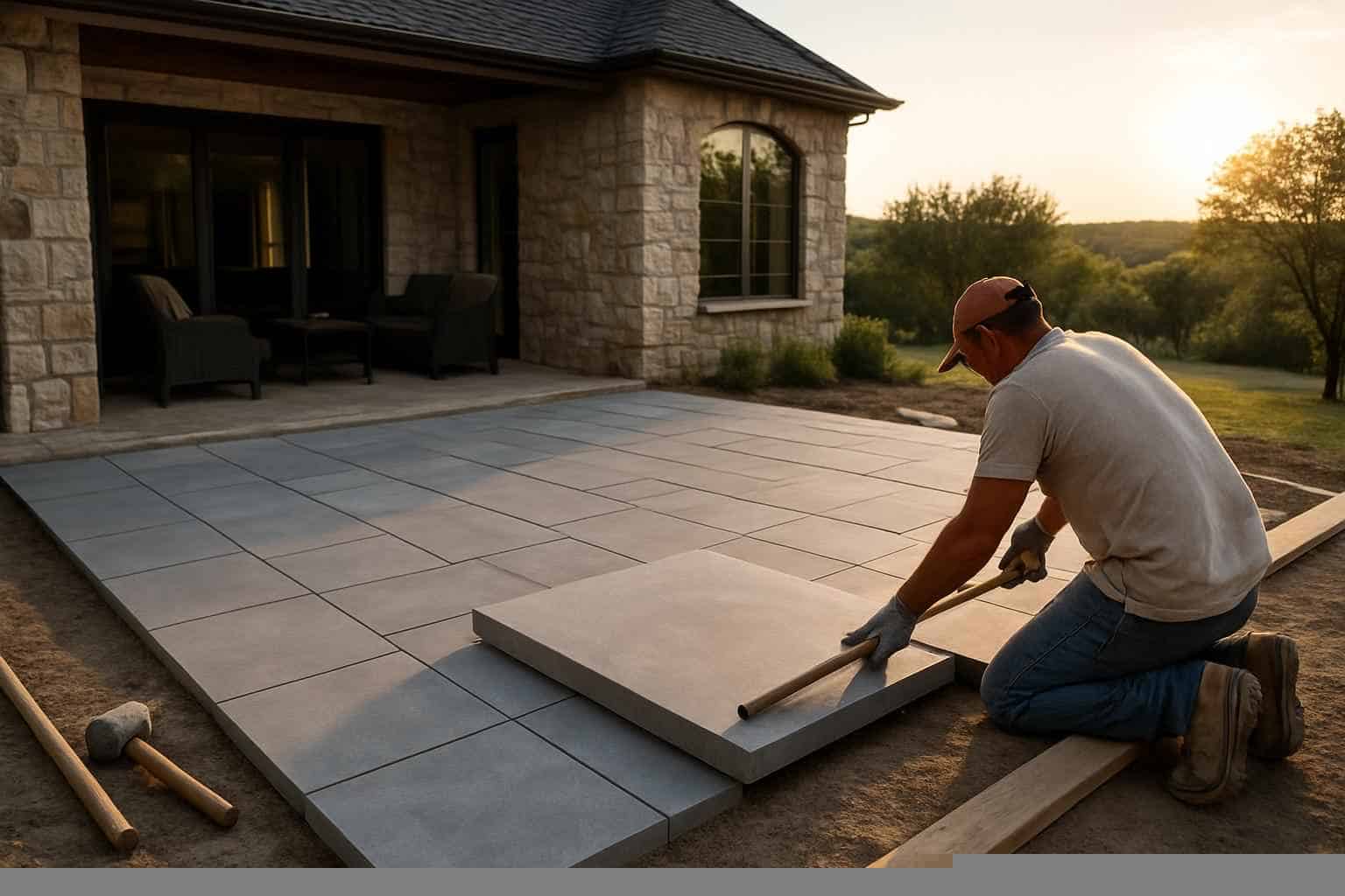 Patio Slab Installation Service in Fischer TX
