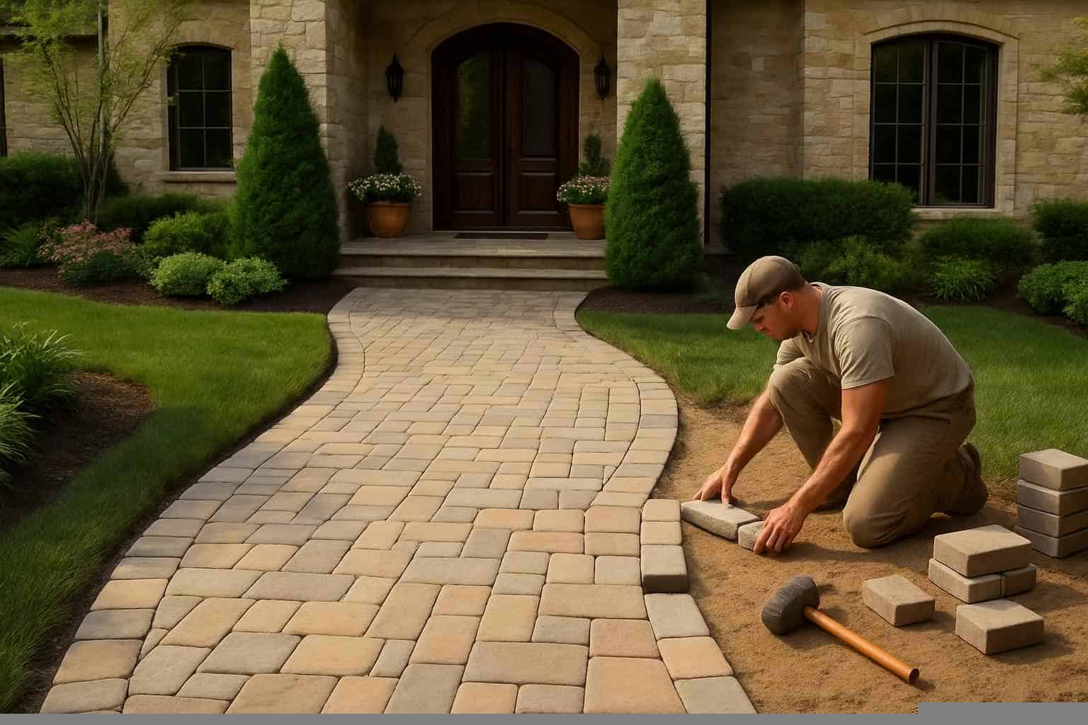 Path Walkway Contractor In Burnet TX Paver Walkway Installation Service in Burnet TX