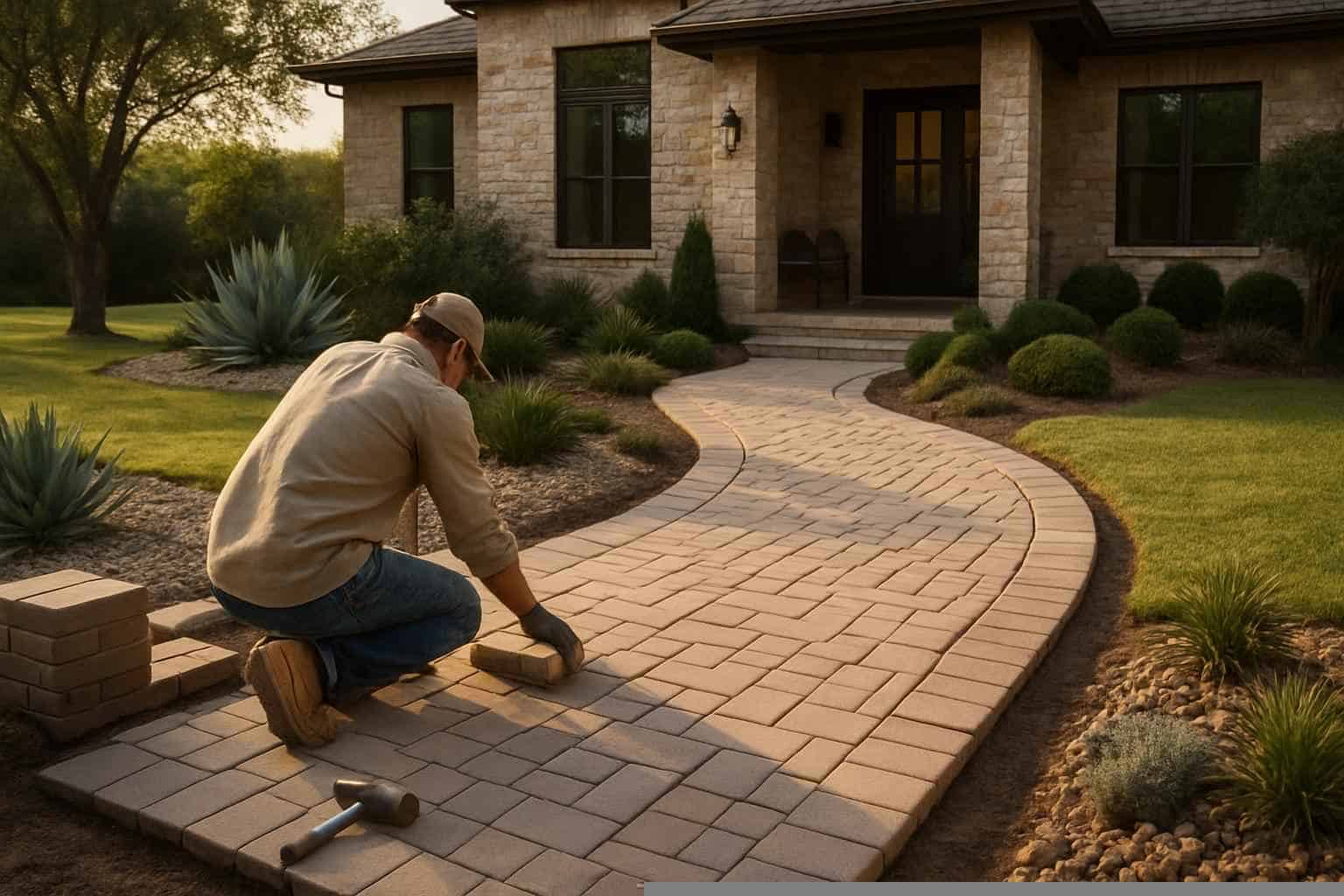 Paver Walkway Installation Service in Fischer TX