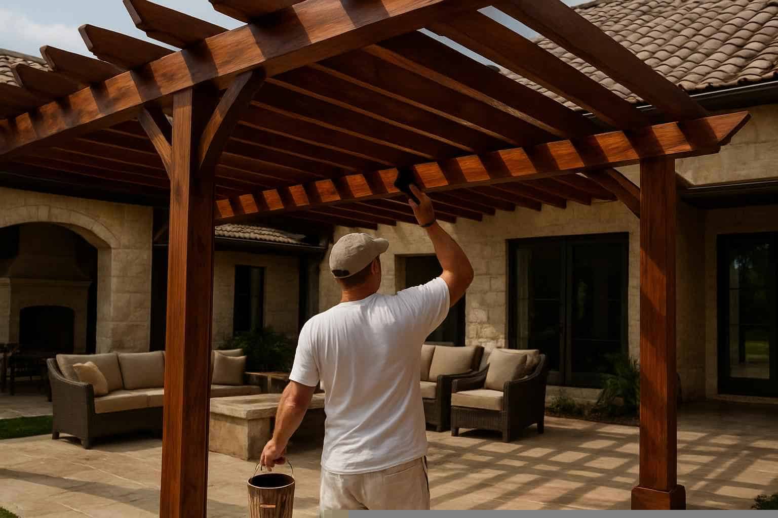 pergola stain service in pontotoc
