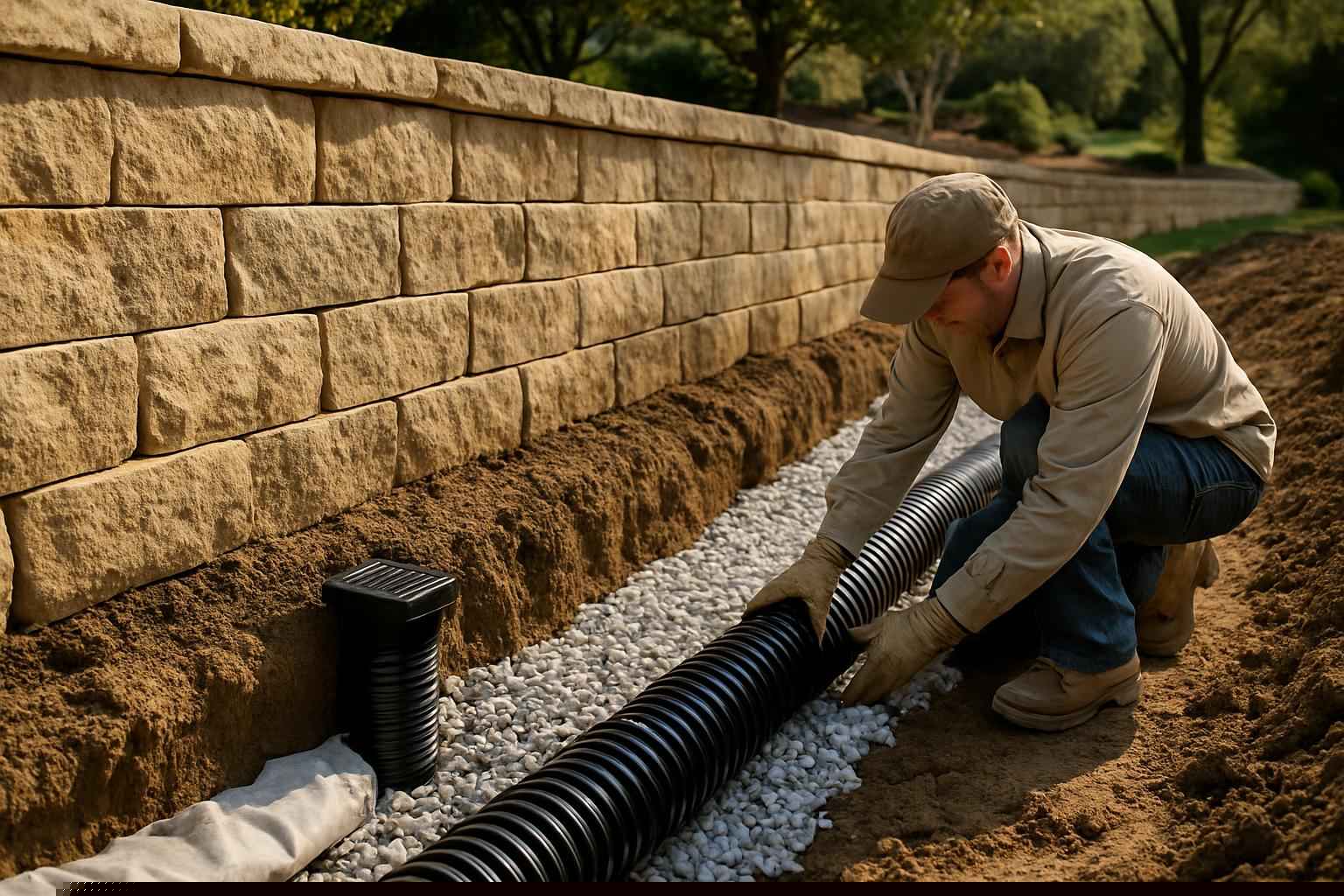 Retaining Wall Drainage Service in Fischer TX