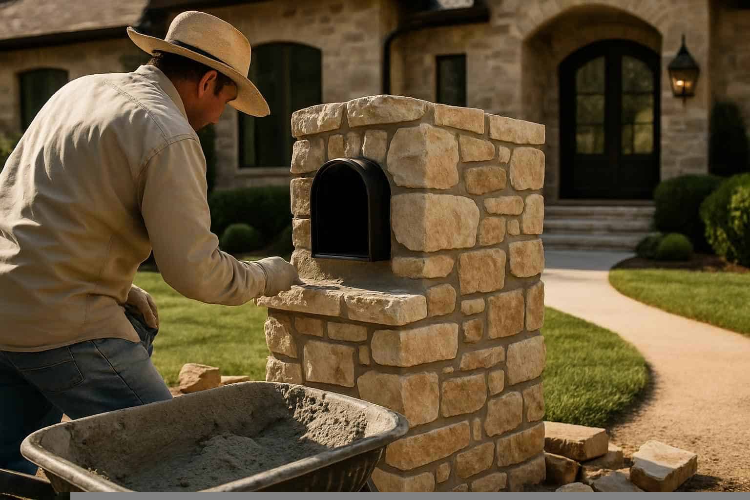 Masonry Contractor In Marble Falls TX Stone Mailbox Masonry Service in Marble Falls TX