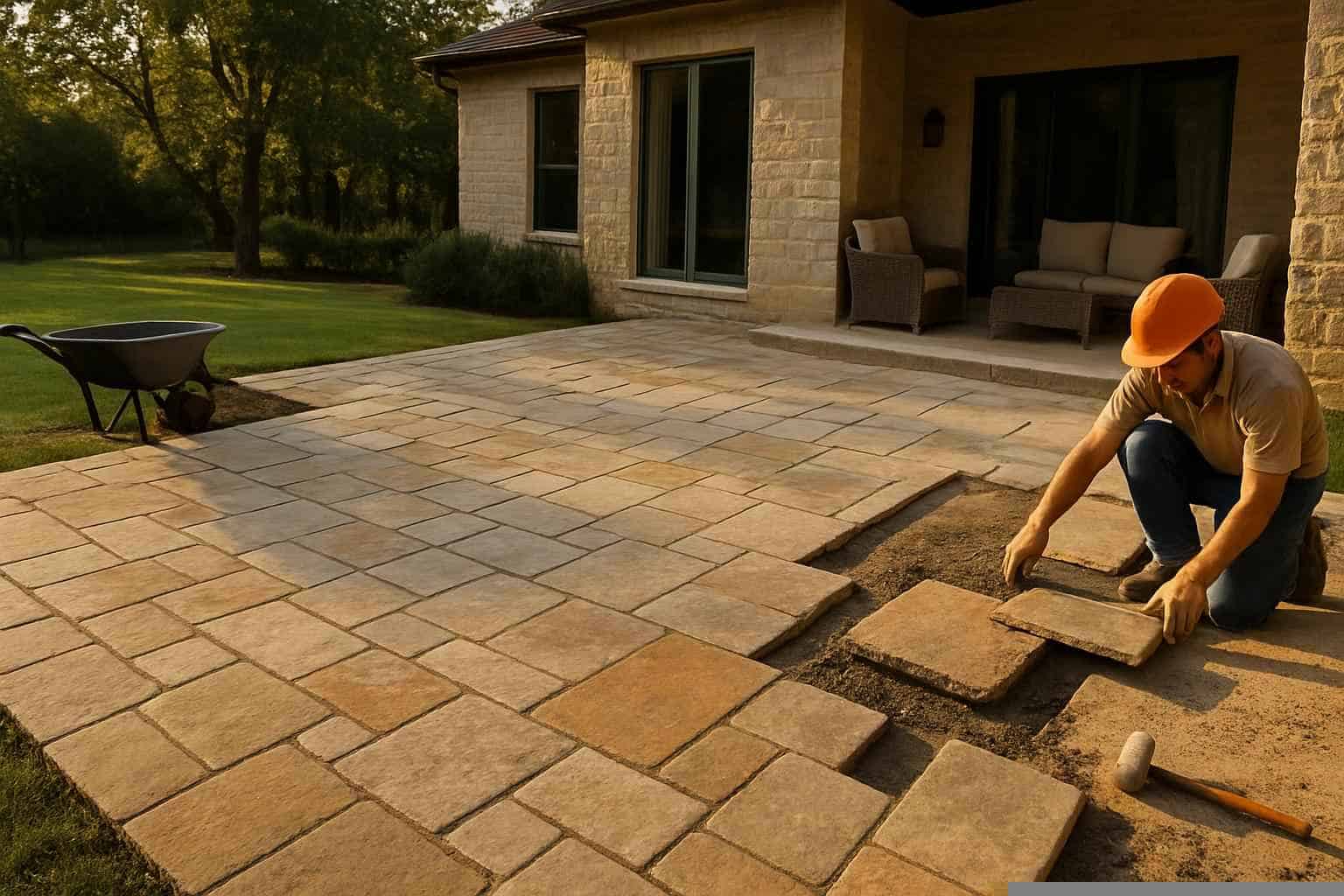 Stone Patio Installation Service in Fischer TX