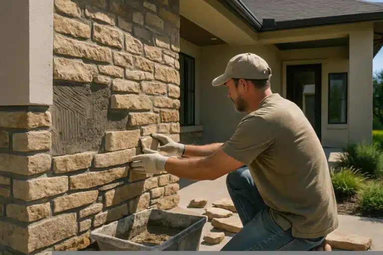 stone veneer installation service in burnet tx