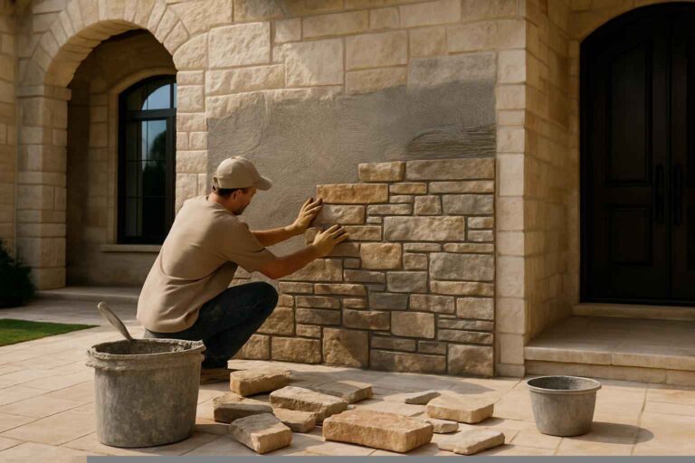 stone veneer installation service in marble falls tx