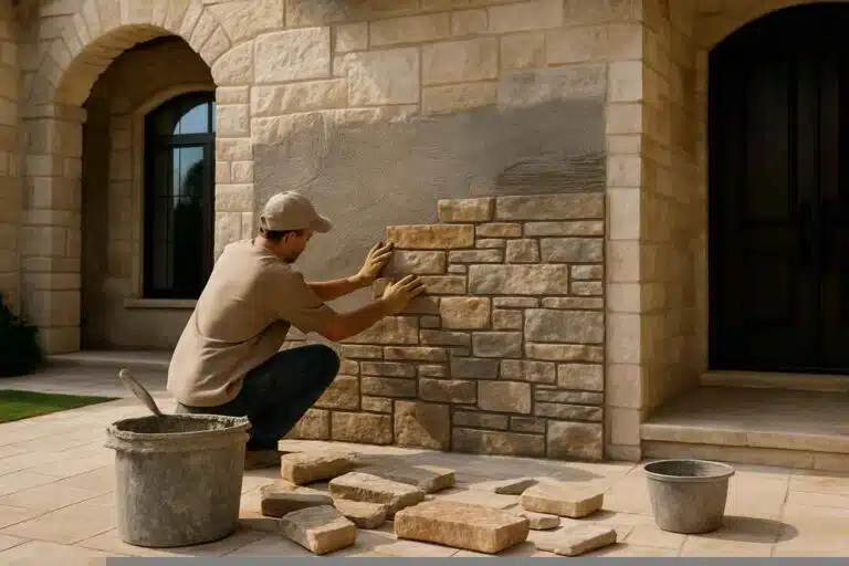 stone veneer installation service in marble falls tx