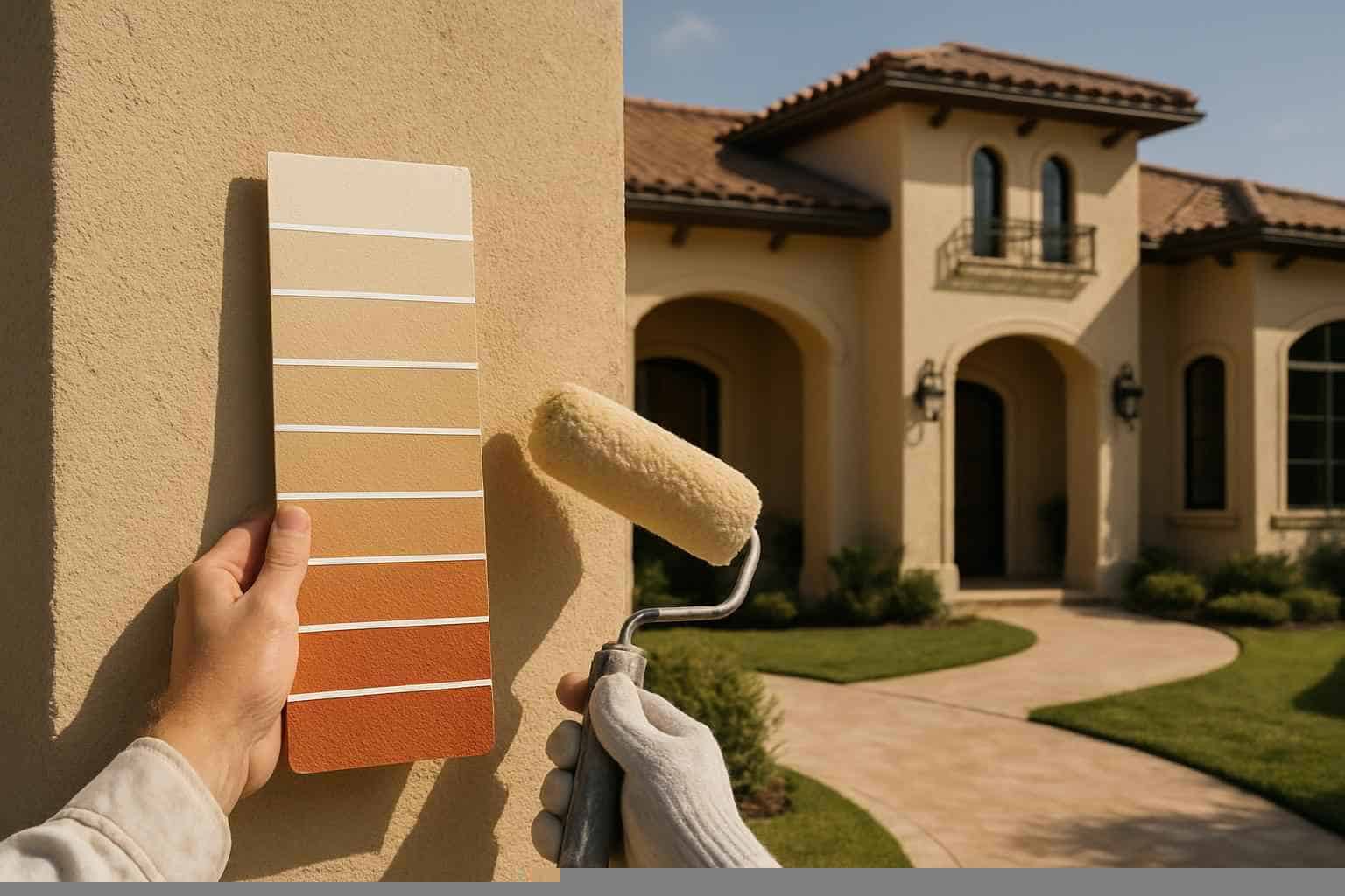 Stucco Color Match Service in Fischer TX