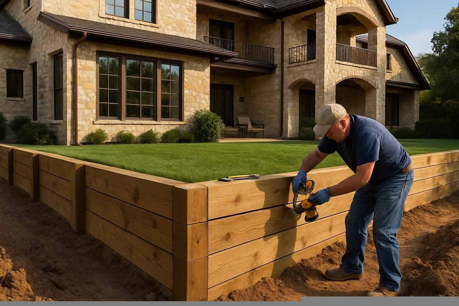 Retaining Wall Contractor In Burnet TX Timber Retaining Wall Builder in Burnet TX