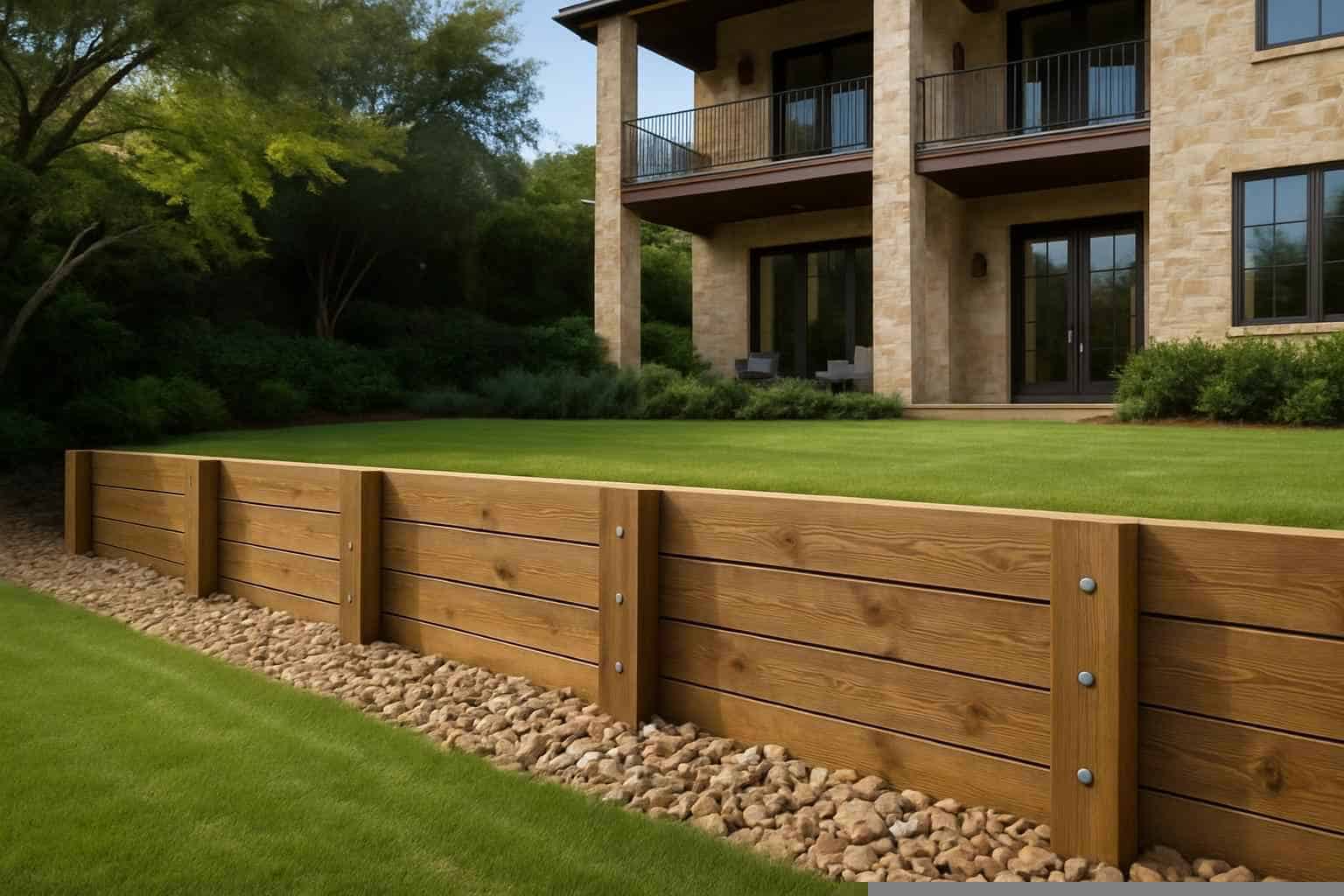 Retaining Wall Contractor In Marble Falls TX Timber Retaining Wall Builder in Marble Falls TX