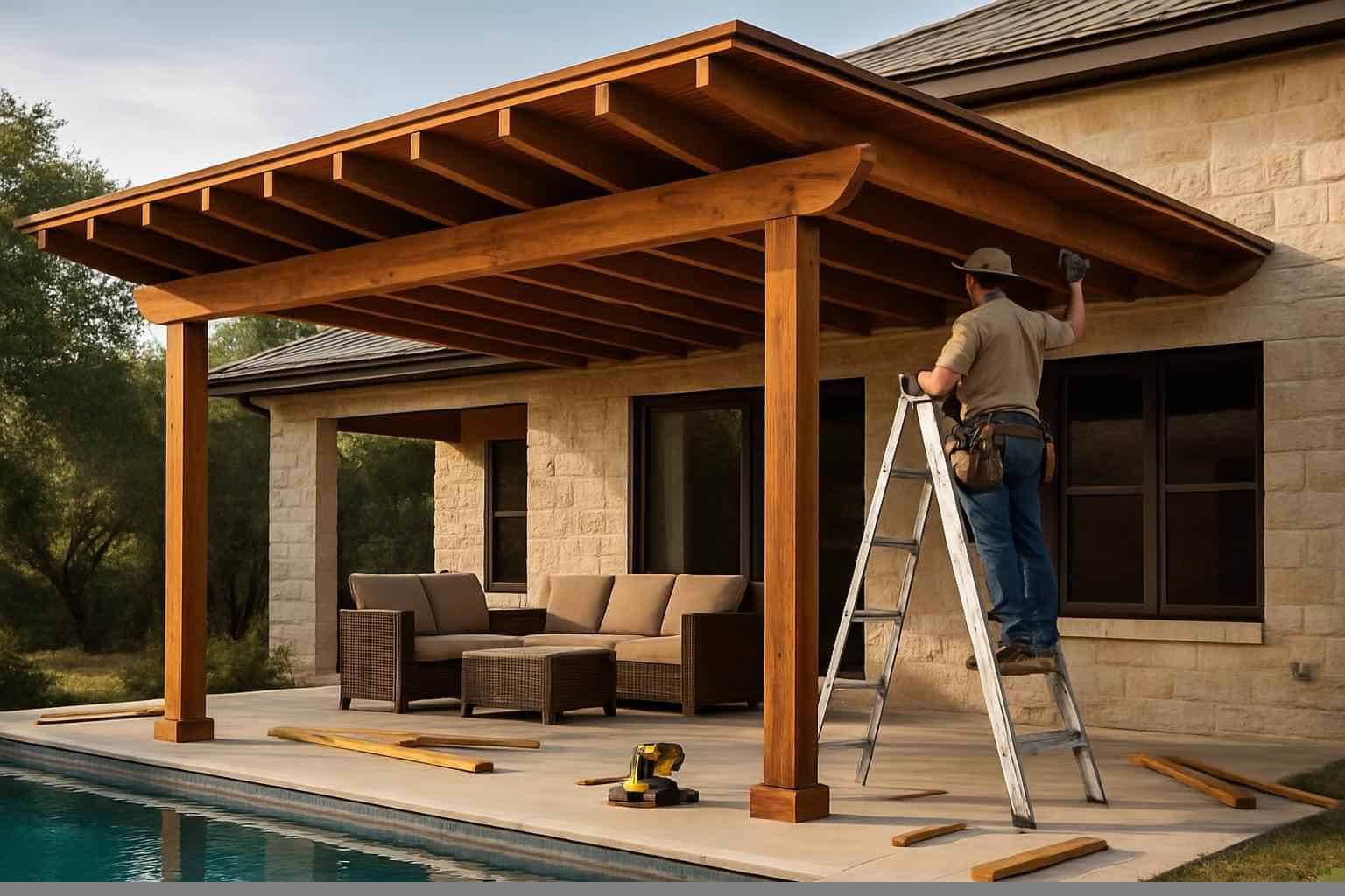 Patio Cover Installation Contractor In Fischer TX Wood Patio Cover Installer in Fischer TX