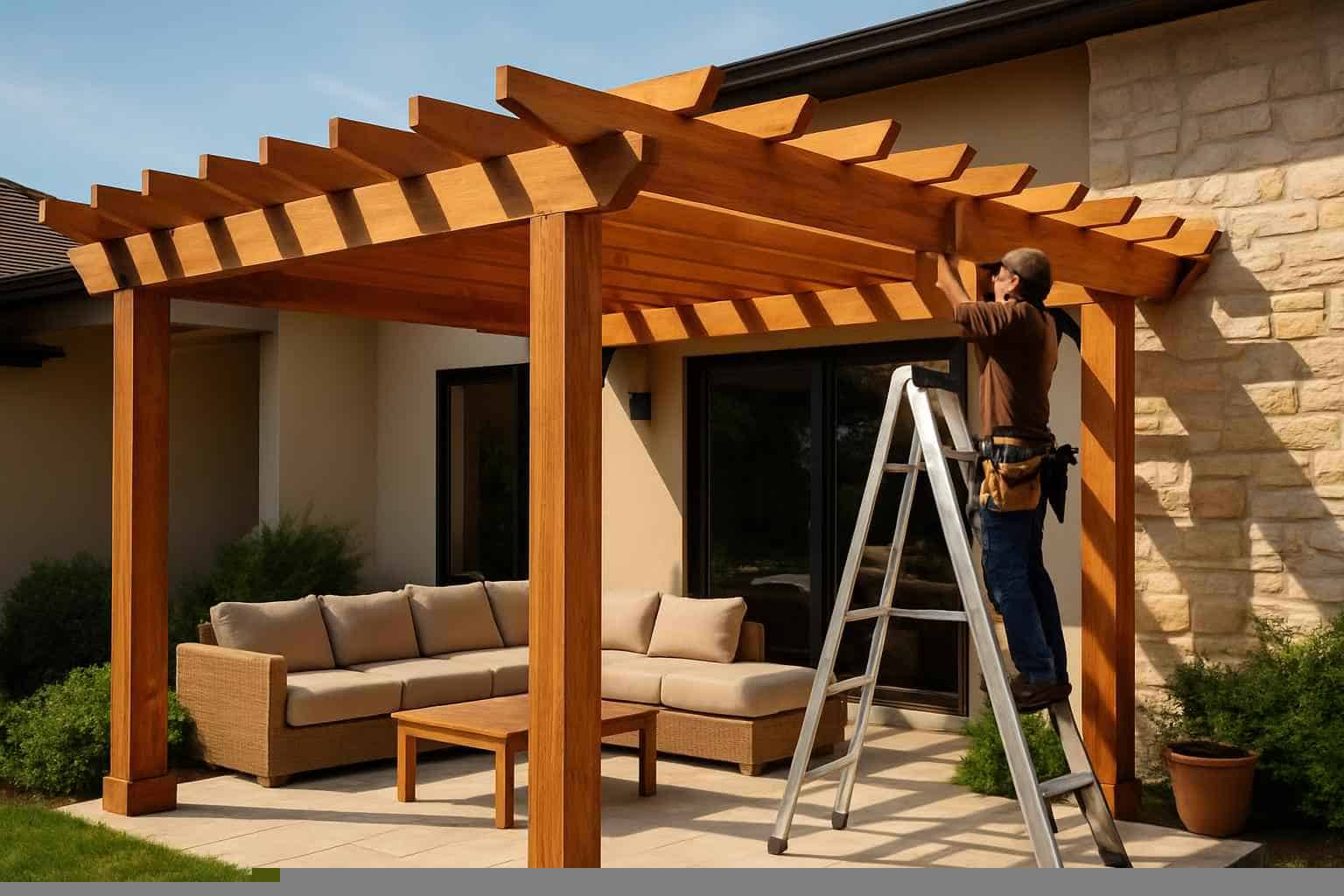 Wood Patio Cover Installer In Marble Falls TX