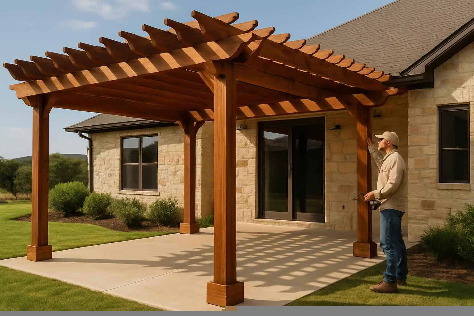 Wood Pergola Builder in Marble Falls TX