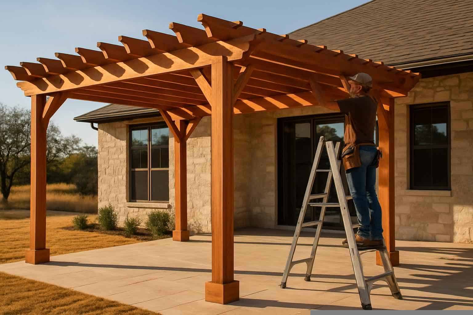 wood pergola builder in pontotoc